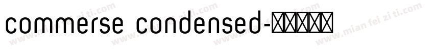 commerse condensed字体转换